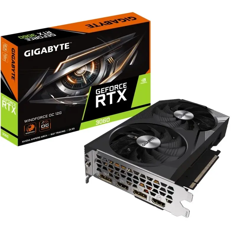 Gigabyte GeForce RTX 3060 WINDFORCE OC 12GB GDDR6 Tarjeta Gráfica