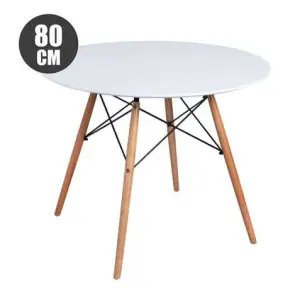Muvip Mesa Redonda Design D500 80cm Color Blanco