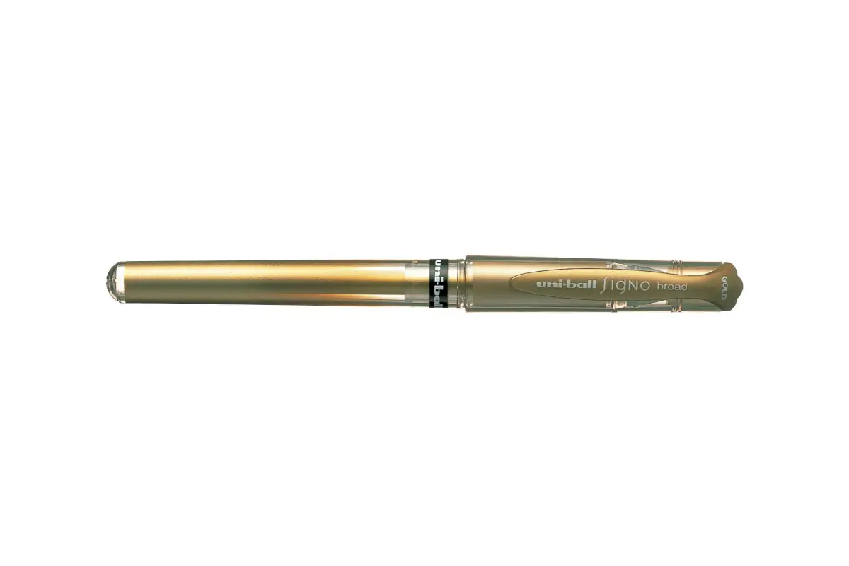 Uniball Signo Broad UM-153 Roller Tinta Gel 1mm Color Oro