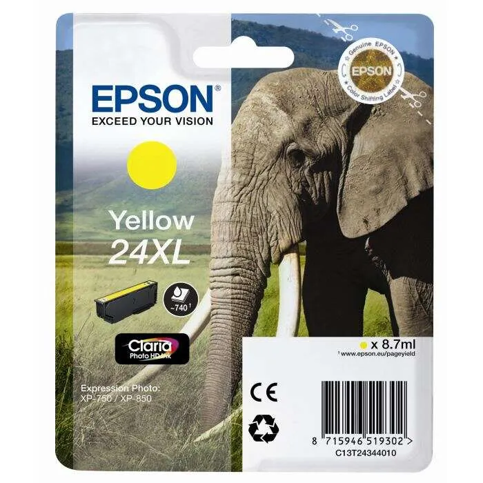 Epson T2434 (24Xl) Amarillo Cartucho De Tinta Original - C13T24344012