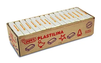 Jovi Plastilina Pastilla 350Gr Unicolor Blanco Caja 15 Ud