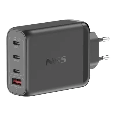 NGS Cargador De Pared 140W GaN 3xUSB-C 1xUSB-A