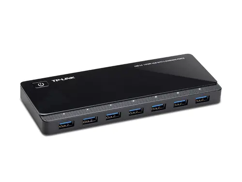 TP-LINK UH720 HUB USB 3.0 de 7 Puertos + 2 Puertos de Carga con Adaptador de Corriente