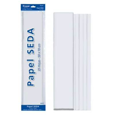 Dohe Papel Seda 18g 50x70cm para Manualidades y Decoración - 25 Hojas