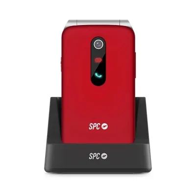 SPC Stella 3 Teléfono Móvil Para Mayores con Tapa, Botón SOS, USB-C, Color Rojo
