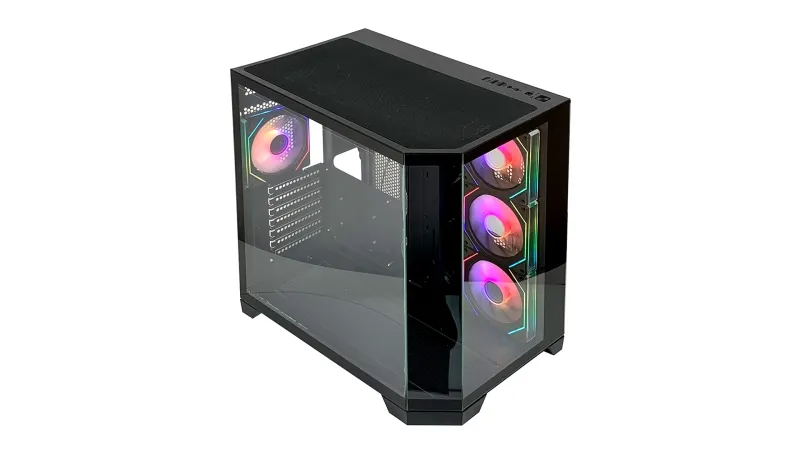 L-Link Nova Caja Atx - Cristal Templado Continuo - 4 Ventiladores Rgb - Usb 3.0 - Color Negro