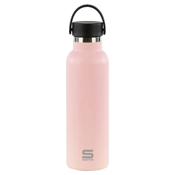 Safta Botella Termo De 600Ml - Acero Inoxidable - Asa Superior - Color Rosa