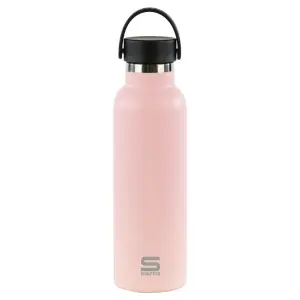 Safta Botella Termo de 600ml - Acero Inoxidable - Asa Superior - Color Rosa