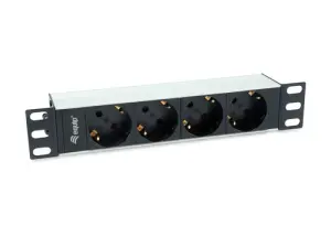 Equip Regleta Alimentación Aluminio Rack 1U 4 Tomas Tipo Shucko 1.5m