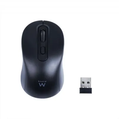 Ewent EW3218 Ratón Inalámbrico USB 1600dpi 4 Botones Uso Ambidiestro Negro
