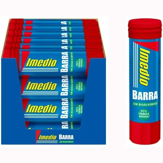 Imedio Barra de Pegamento Pequeño 8g - Sin Disolventes - Lavable - Uso Escolar