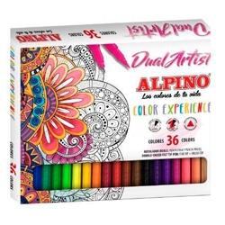 Alpino Rotuladores Color Experience Dual Artist Doble Punta Perfila/Colorea Estuche De 36 C/Surtidos