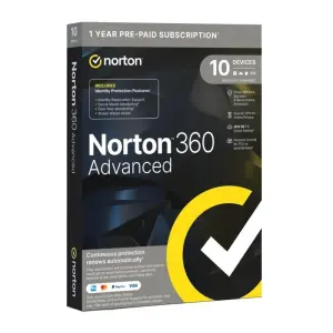 Norton 360 Advance 200GB 1 Usuario 10 Dispositivos 1 Año Box