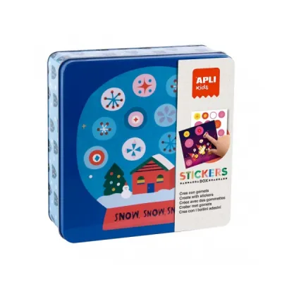 Apli Juego de Gomets Navidad - 8 Hojas de Gomets y 8 Láminas para Rellenar