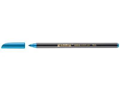 Edding 1200 Rotulador Punta Redonda 1mm Tinta Base Agua Color Azul Metalizado