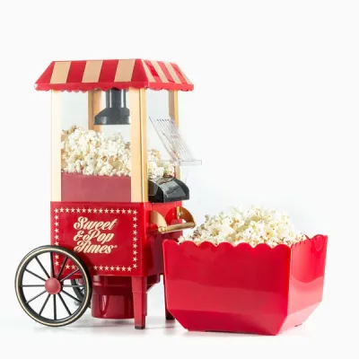 InnovaGoods Palomitera De Aire Caliente 1200W Estilo Vintage Color Rojo
