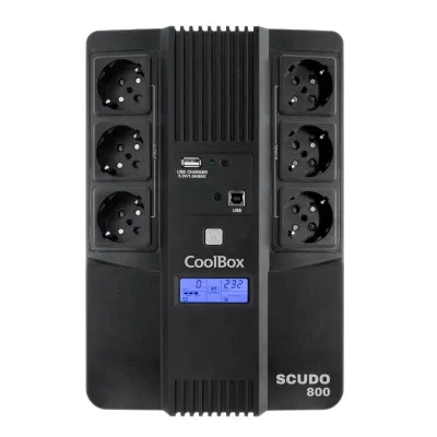 CoolBox SAI Scudo3 800VA/480W con Pantalla LCD