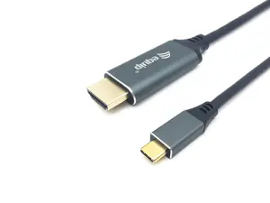 CABLE USB-C A HDMI MACHO MACHO 2M EQUIP 4K/60Hz CARCASA CONECTOR ALUMINIO REF. 133416