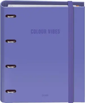 Dohe Colour Vibes Carpeta 4 Anillas Mixtas 35mm A4 con 100 Hojas Cuadricula 5mm Morado
