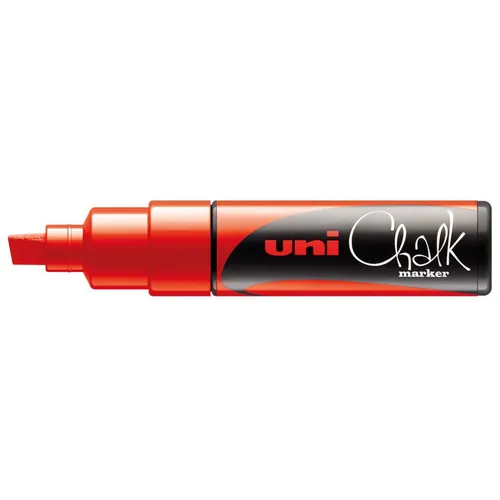Uni-Ball Marcador De Tiza Líquida Chalk PWE-8K Punta Biselada Rojo