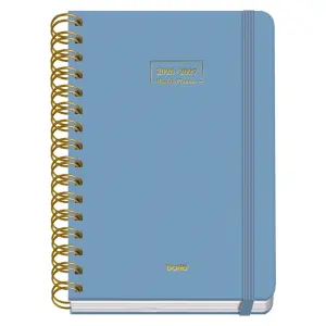 Dohe Agenda Escolar Premium A5 Espiral Doble Cartón Forrado Azul 2026-2027