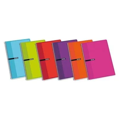 Enri Cuaderno Espiral 80H Folio 60gr 4x4m Tapas Duras