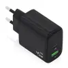 Aisens Cargador GAN 45W USB-C PD3.0 QC4.0 y USB-A QC3.0 Color Negro