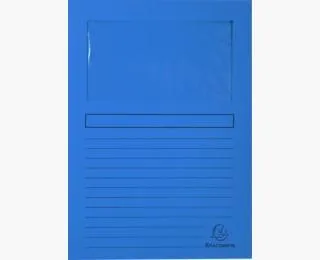 Exacompta Subcarpeta A4 Forever Con Ventana Azul Marino 120g - 100 Unidades