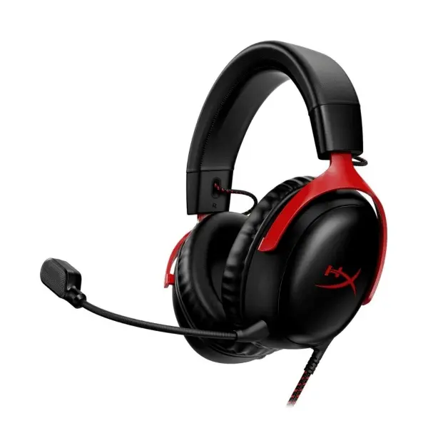Hyperx Cloud Iii Auriculares Gaming - Controladores De 53 Mm - Microfono Con Cancelacion De Ruido - Multiplataforma - Color Negro/Rojo