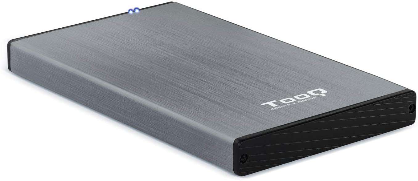 Tooq Carcasa Externa Hdd/Sdd 2.5" Hasta 9,5Mm Sata Usb 3.0 - Color Gris