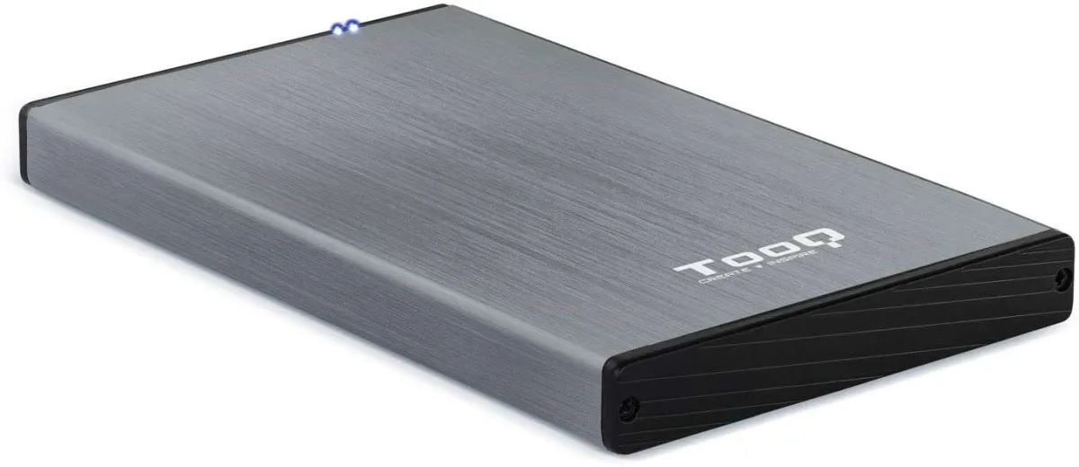 Tooq Carcasa Externa Hdd/Sdd 2.5" Hasta 9,5Mm Sata Usb 3.0 - Color Gris
