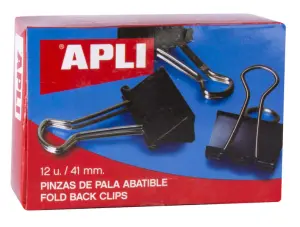 Apli Pinzas Abatibles 41mm - Paquete de 12 Pinzas