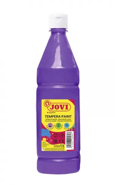 Jovi Tempera Paint Tempera Liquida 1000Ml - Base Agua - Lista Para Usar - Alto Poder Cubriente - Secado Rapido - Excelente Rendimiento - Facil Aplicacion - Color Violeta