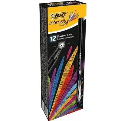 Bic Intensity Fine Rotulador Punta Fina 0.8mm Tinta Base Agua Color Negro