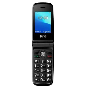 SPC Titan Teléfono de Tapa - Diseño Elegante, Botones Grandes, USB Tipo C, Color Negro