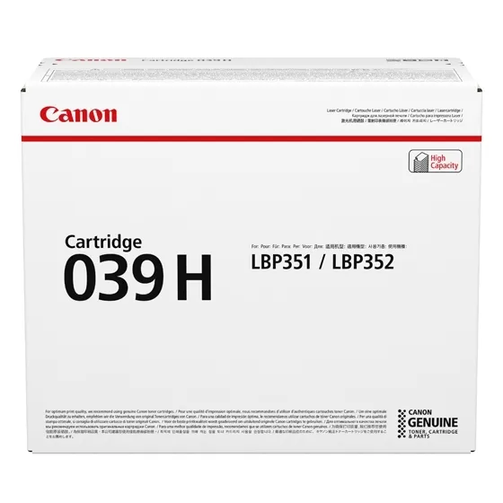 Canon 039H Cartucho de Tóner Original Negro