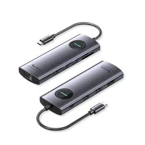 Vention Estación De Docking 10 En 1 USB-C 100W Con 2xHDMI 4K, Ethernet, 3xUSB-A, TF/SD