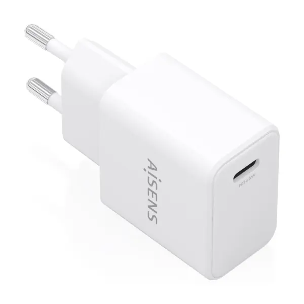 Aisens Cargador Gan 20W USB-C PD 3.0 Color Blanco