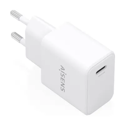 Aisens Cargador Gan 20W USB-C PD 3.0 Color Blanco