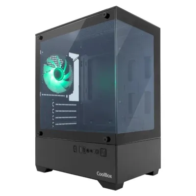 Coolbox GM200 Vision Lite Mini Torre Micro ATX con Cristal Templado y Ventilador ARGB