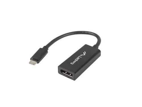 Lanberg Adaptador USB Tipo C a DisplayPort 0,15 m Negro