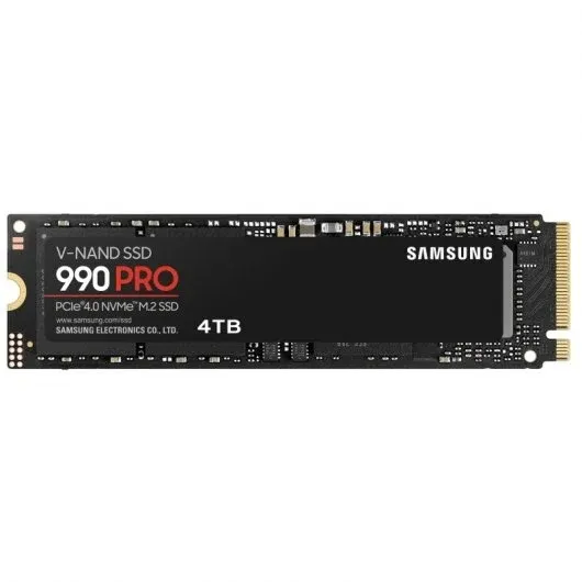 Samsung 990 PRO 4TB M.2 NVMe SSD PCIe 4.0 - Lectura 7450MB/s, Escritura 6900MB/s