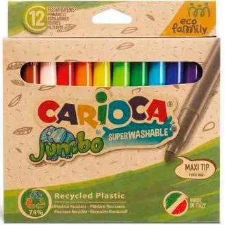 Carioca Rotuladores Jumbo Eco Family Punta Maxi Estuche 12 Unidades