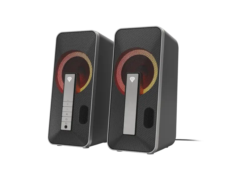 Genesis Hellium 100BT Altavoces 2.0 10W USB Bluetooth Minijack RGB Negro