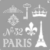 La Pajarita Stencil ST-06 Plantilla Decorativa Modelo París