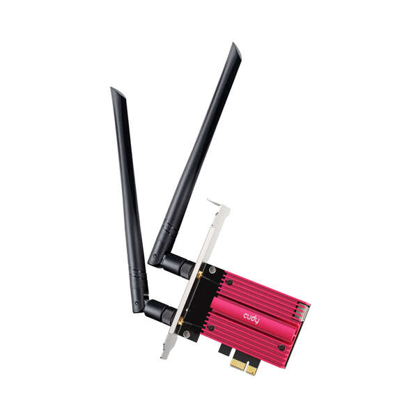 Cudy We3000S Adaptador De Red Pci-E Ax5400 Wifi 6E Tri-Banda - Bluetooth 5.2 - 2 Antenas Externas