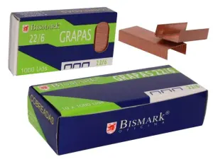 Bismark Caja de 1000 Grapas de Alambre Alta Calidad Modelo 22/6