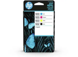 HP Pack de 4 Cartuchos de Tinta Originales 932 + 933