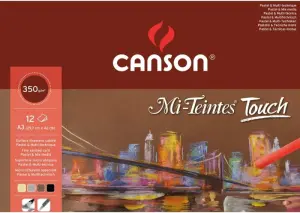 Canson Mi-Teintes Touch Bloc 12 Hojas 350 g/m² 29.7 x 42 cm Superficie Texturizada