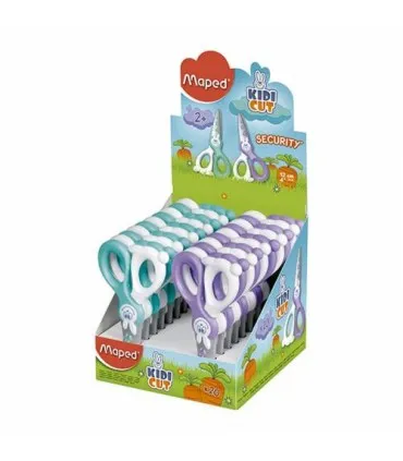 Maped Tijeras Kidikut 12cm Simétricas Cuchillas Fibra Vidrio Azul/Blanco